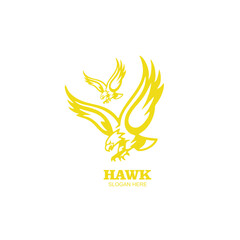 Fototapeta premium Free vector hawk design logo icon illustration
