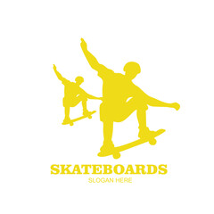 Free vector skateboards design logo icon illustration