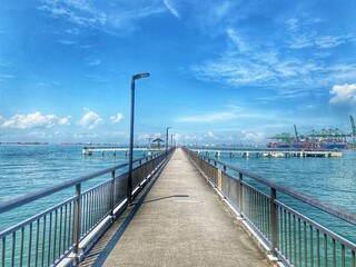 Labrador Jetty, Labrador Park, Singapore. Labrador Jetty offers a panoramic view of the sea and...