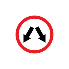 Circle Traffic Sign, Road Sign Vector Template