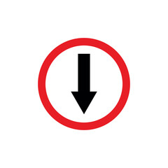 Circle Traffic Sign, Road Sign Vector Template