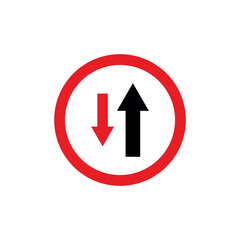 Circle Traffic Sign, Road Sign Vector Template