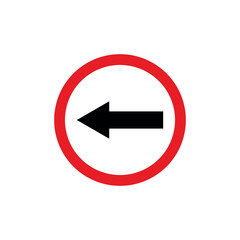 Circle Traffic Sign, Road Sign Vector Template