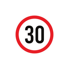 Circle Traffic Sign, Road Sign Vector Template