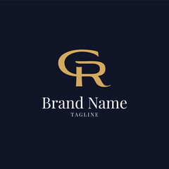 modern GR elegance luxury logo 