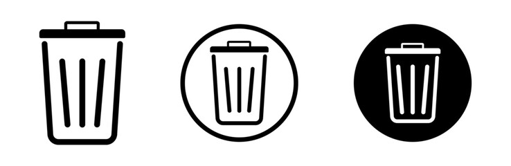 Garbage box for design. Basket simple vector icon. Trash vector illustration.