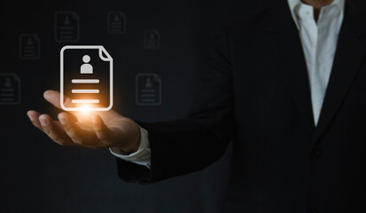 Human resource management, recruiting, hiring, hiring people, concepts, human resources job applicant selection The process of selecting people to participate in the event HR Leadership Recruitment