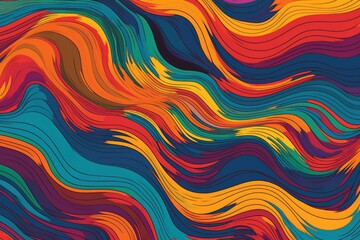 Obraz premium colorful wavy lines on a background. Generative AI
