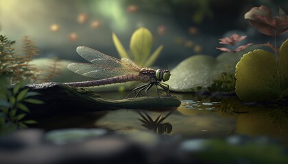 Dragonfly's Dream: Award-Winning Wide Angle Photography - obrazy, fototapety, plakaty