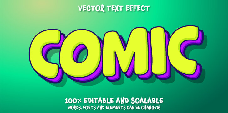 Comic Text Effect Mockup Bundle with Graphic Elements