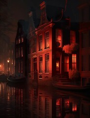 City Swamp: A Super-Detailed Red Light District - obrazy, fototapety, plakaty