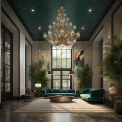 Luxury hotel lobby interior design