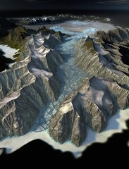 Top View of Iceland's Glaciers: Award-Winning UL Shot