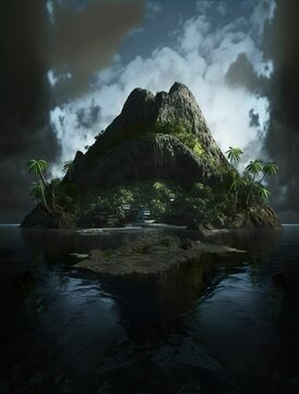 "Mysterious Island: Home to a Recluse" (39 characters)