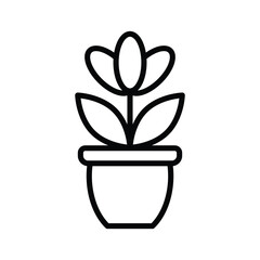 Plant icon vector on trendy design