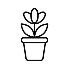 Plant icon vector on trendy design