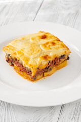 Moussaka eggplant potato based dish