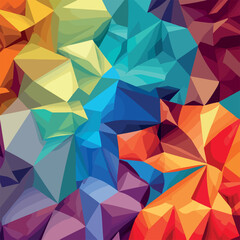 Colorful triangle background with a pattern of triangles poly