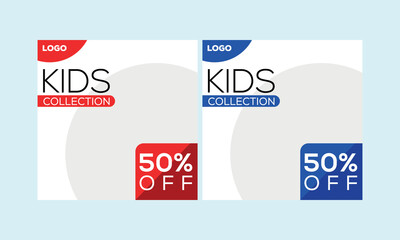 kids collection banner, clothing fashion banner kids vector, sale banner, banner template, banner, fashion sale, ad fashion