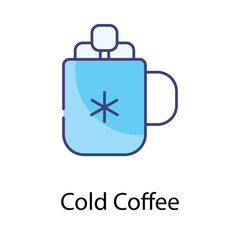 Cold Coffee icon. Suitable for Web Page, Mobile App, UI, UX and GUI design