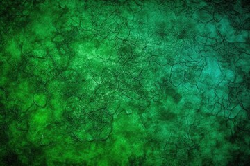 Fototapeta premium textured green and black background with cracked surface. Generative AI
