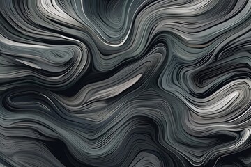 wavy abstract black and white background. Generative AI