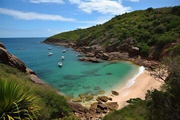 Fototapeta premium Baia do Sancho Brazil, generative artificial intelligence