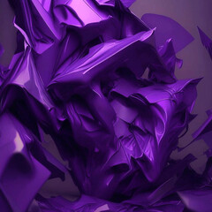 Purple abstract background, crumpled paper, cardboard, film Background, high quality image. Generative AI.