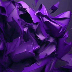 Purple abstract background, crumpled paper, cardboard, film Background, high quality image. Generative AI.