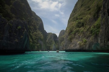 Obraz premium Maya Bay Thailand, generative artificial intelligence
