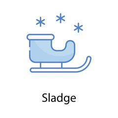 Sleigh icon. Suitable for Web Page, Mobile App, UI, UX and GUI design