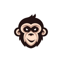 Head Monkey Mascot logo template Vector. Creative Monkey Logo Vector