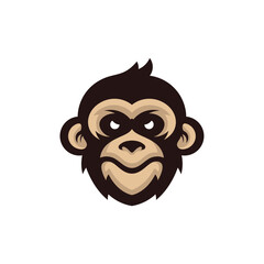 Head Monkey Mascot logo template Vector. Creative Monkey Logo Vector