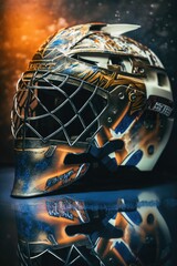 Incredible Details of a Surreal High-Detail Ice Hockey Helmet