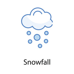 Snowfall icon. Suitable for Web Page, Mobile App, UI, UX and GUI design