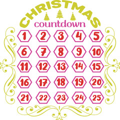 Christmas Countdown Svg