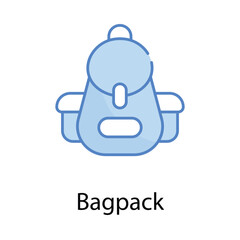 Bagpack icon. Suitable for Web Page, Mobile App, UI, UX and GUI design