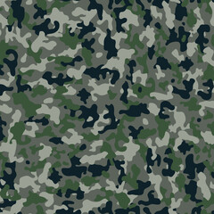 Fototapeta premium Seamless Sycamore Woodland Camouflage Pattern