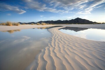 Capturing the Serenity of White Sands: Long Exposure Silk Waters in Full Frame