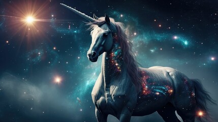 A Mystical Unicorn in the Depths of Outer Space