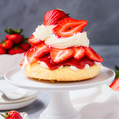 いちごのパンケーキ