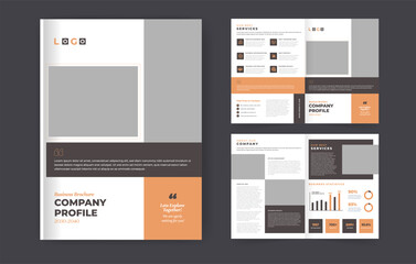 Fototapeta na wymiar Professional booklet business brochure presentation vector design