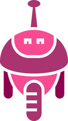 robot cartoon character icon