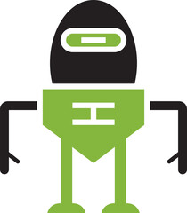 robot cartoon character icon