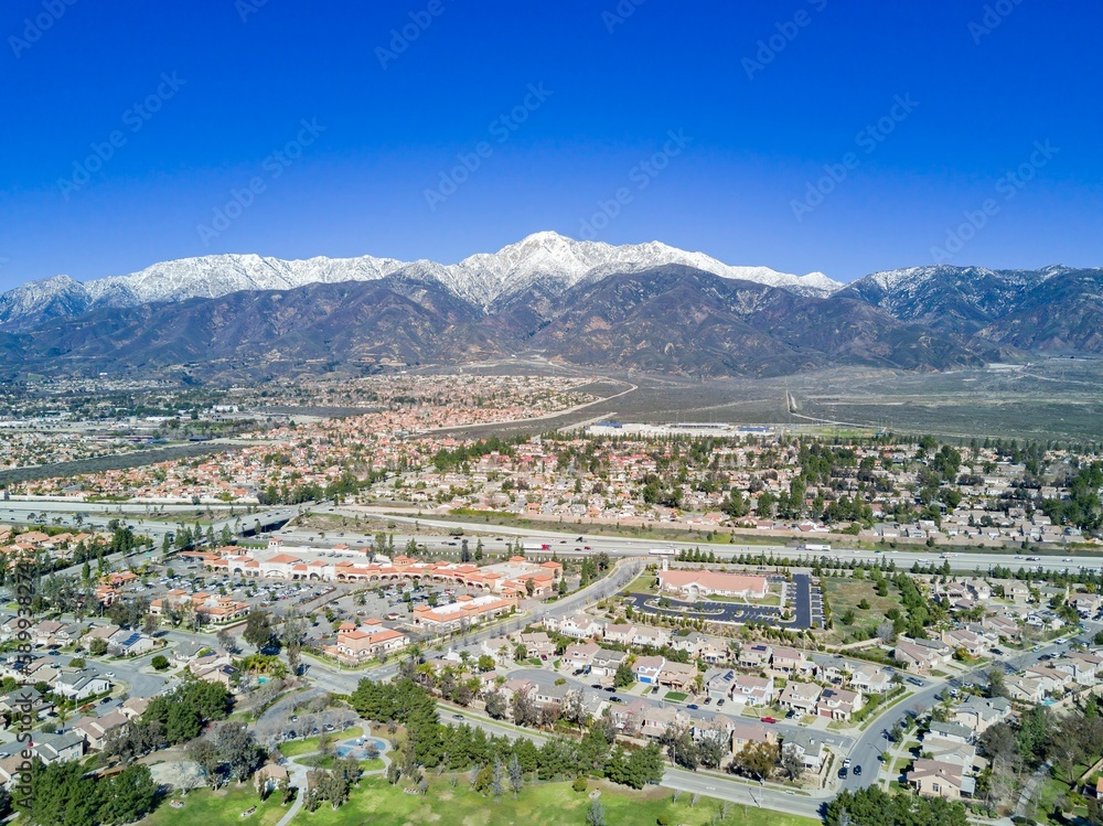 Wall mural aerial view of rancho cucamonga area - Wall murals