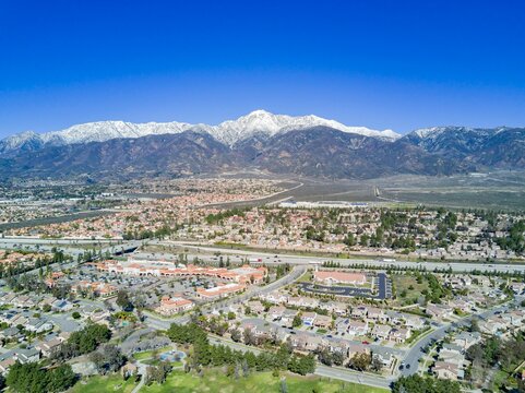Aerial view of Rancho Cucamonga area