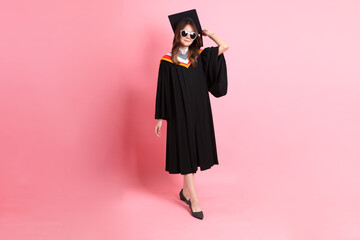 Girl with Graduation Gown