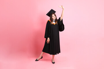 Girl with Graduation Gown