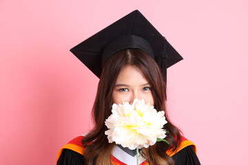 Girl with Graduation Gown