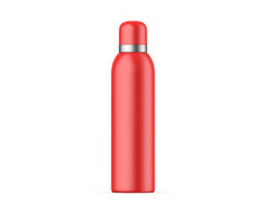 Blank aluminum deodorant spray can for branding and mock up. 3d render illustration.